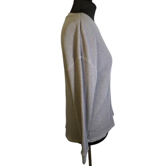 Seven7 Gray Waffle Knit Thermal Size L Long Sleeve Outdoor Base Layer - Picture 2 of 8
